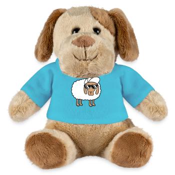 Cooles Schaf Sonnenbrille Cappy Mütze Sommer Spaß - MiniFeet® Hund Helge - Atollblau - Vorne