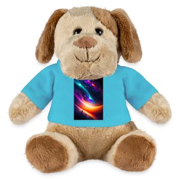 Abstract Galaxy - MiniFeet® Dog Helge - atoll blue - Front