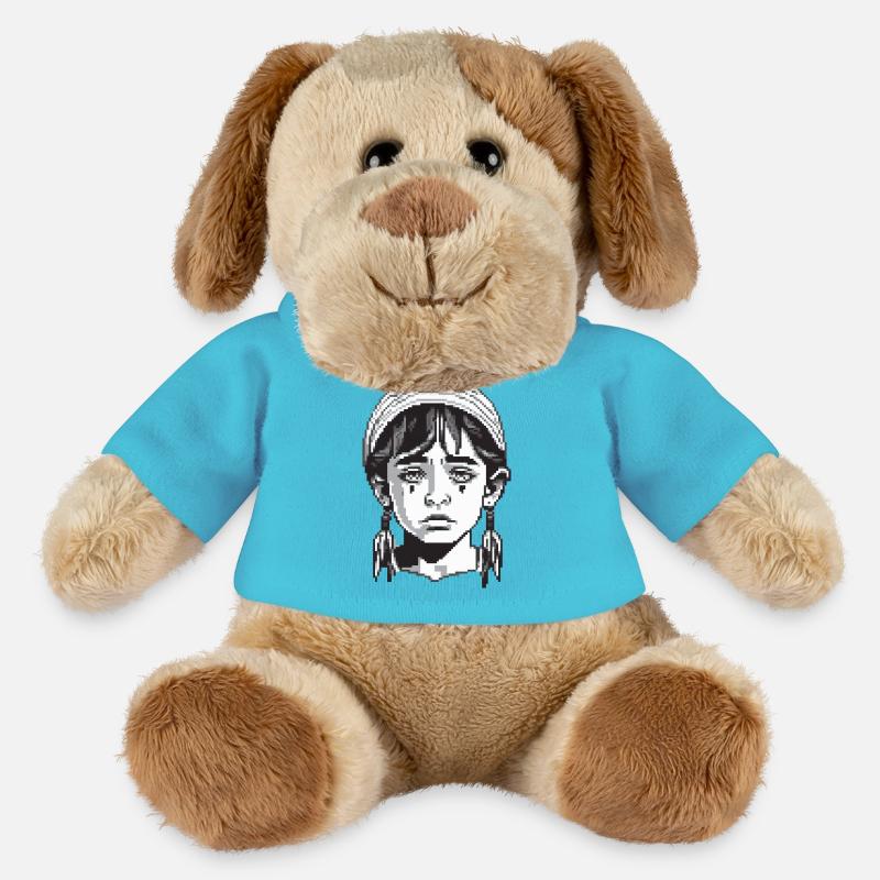 Weinendes Kind - MiniFeet® Hund Helge - Atollblau