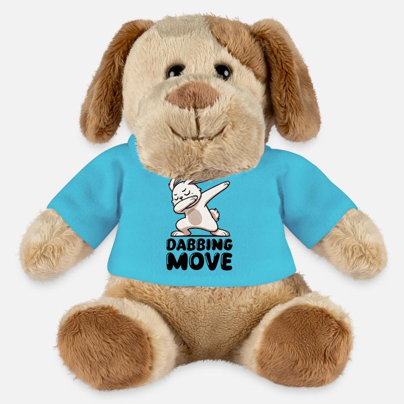 hase rabbit dabbing - MiniFeet® Hund Helge - Atollblau