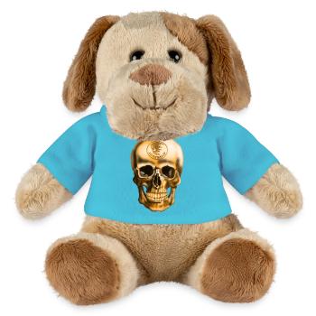 Skull with Adrenaline Emblem - MiniFeet® Dog Helge - atoll blue - Front
