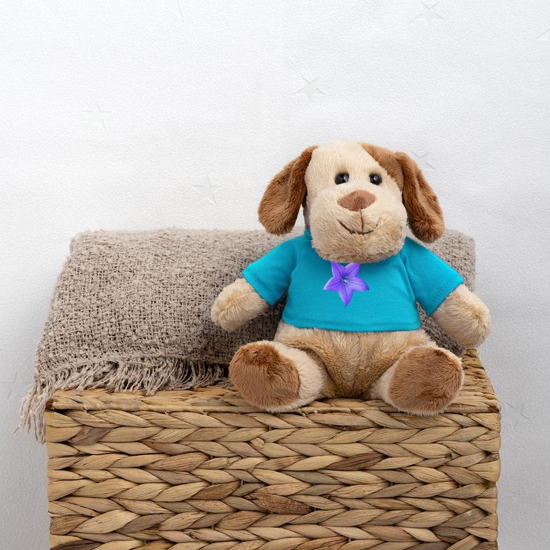 fleur pourpre Chien en peluche Helge MiniFeet®