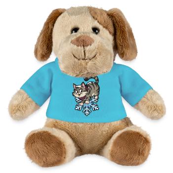 Chat des neiges d’hiver sibérien - Chien en peluche Helge MiniFeet® - bleu outremer - Devant