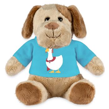 Wo sich Winde treffen – Chinesische Gans – Rubin - MiniFeet® Hund Helge - Atollblau - Vorne