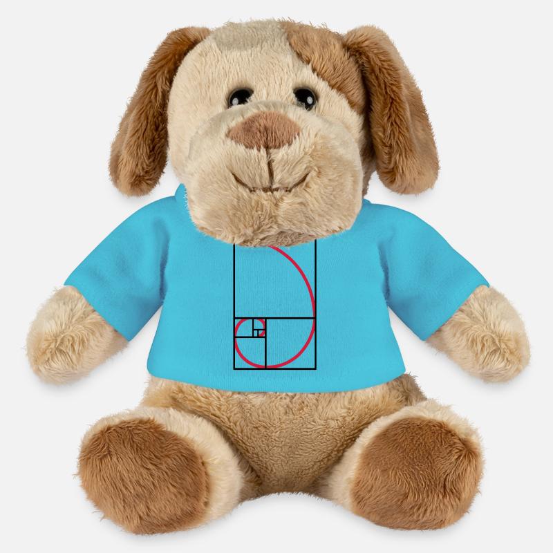 Fibonacci Kurve goldener Schnitt Art - MiniFeet® Hund Helge - Atollblau