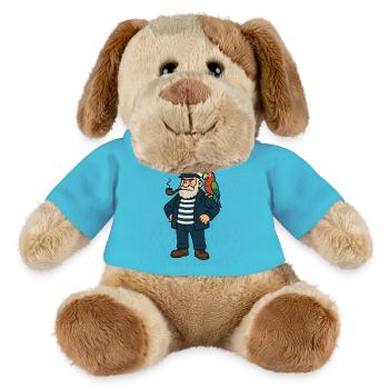 Bande dessinée de marin - Chien en peluche Helge MiniFeet® - bleu outremer - Devant