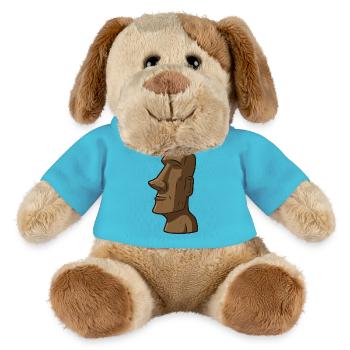 Easter Island statue - MiniFeet® Dog Helge - atoll blue - Front