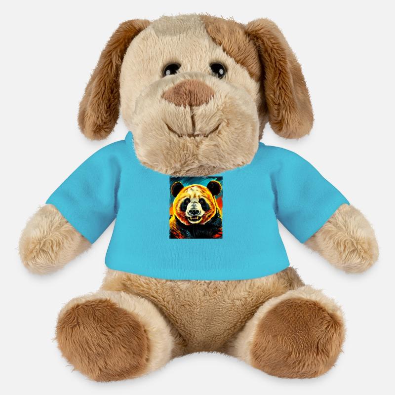 Panda Portrait - MiniFeet® Hund Helge - Atollblau