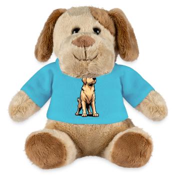 Golden Retriever Goldie Goldiebesitzer Goldies - MiniFeet® Hund Helge - Atollblau - Vorne