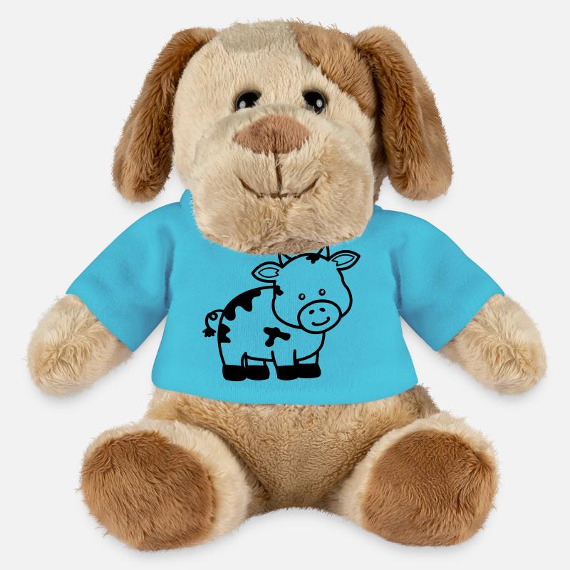 vache - Chien en peluche Helge MiniFeet® - bleu outremer