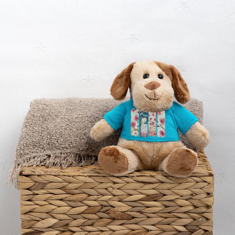 Kirschblüten Kimono Panel Portrait MiniFeet® Hund Helge