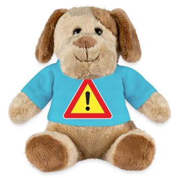 Achtung! Vorsicht Sign - MiniFeet® Hund Helge - Atollblau - Vorne