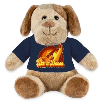 Hawaiian Ukulele Uke Retro 70s - MiniFeet® Dog Helge - french navy - Front