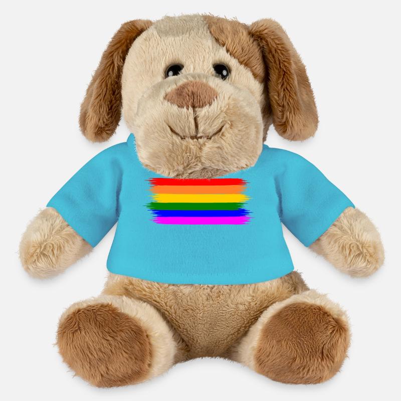 Regenbogen Regenbogenfahne - MiniFeet® Hund Helge - Atollblau