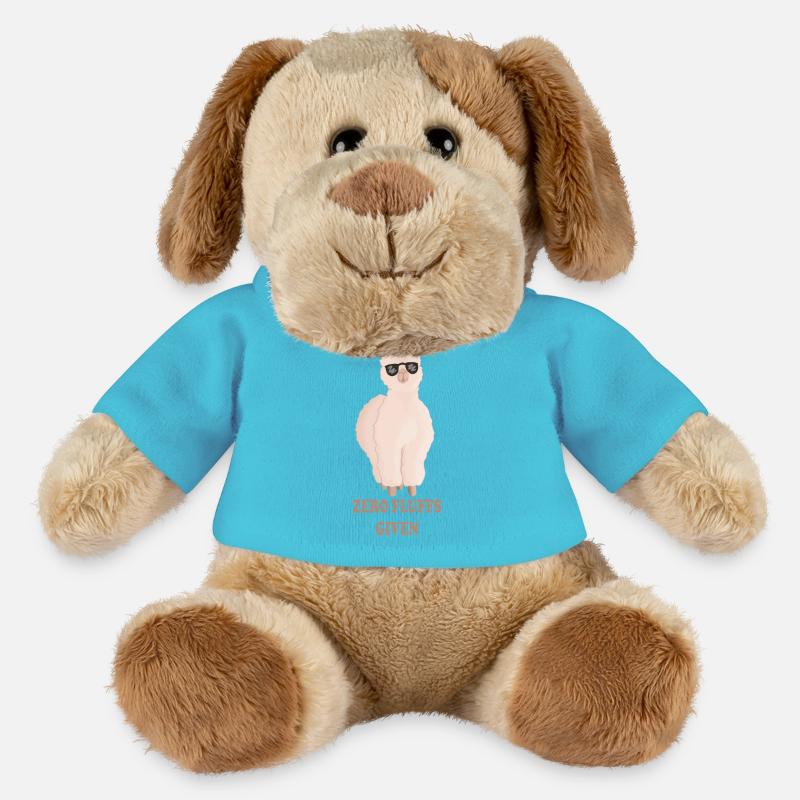 Zero Fluffs Given – Fluffy Alpaca with Sun Brush - MiniFeet® Dog Helge - atoll blue