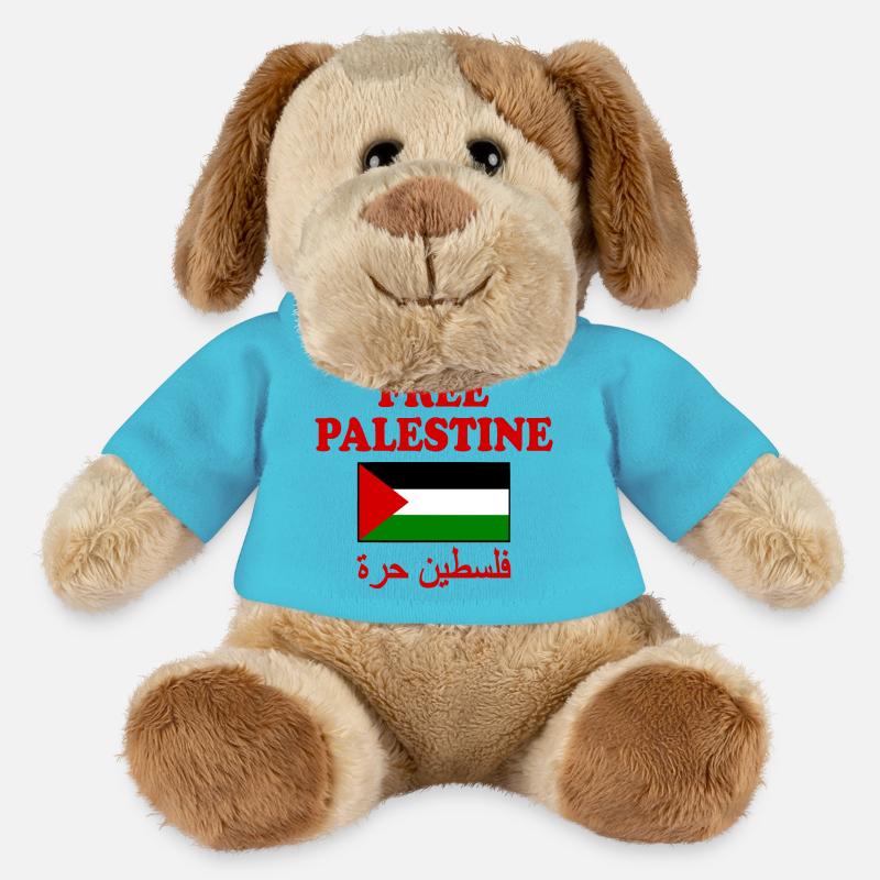 Free palestine - MiniFeet® Hund Helge - Atollblau