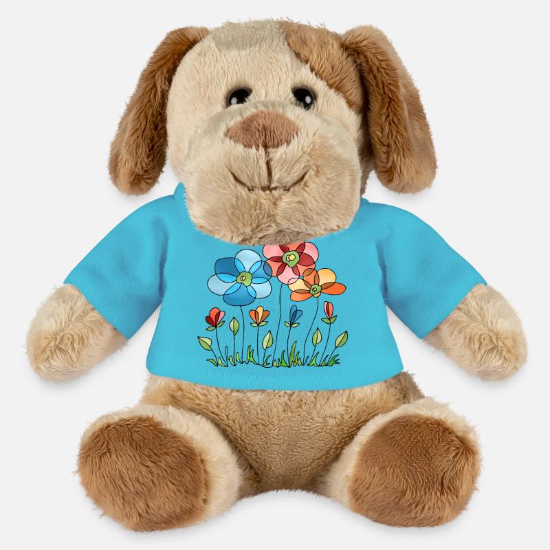 Blumen - MiniFeet® Hund Helge - Atollblau