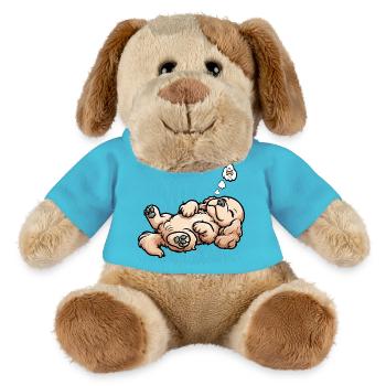 Cocker Spaniel Cockerhund Cocker Spaniel Besitzer - MiniFeet® Hund Helge - Atollblau - Vorne