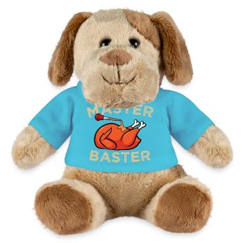 Master Baster Funny BBQ Turkey Cooking Graphic - MiniFeet® Hund Helge - Atollblau - Vorne