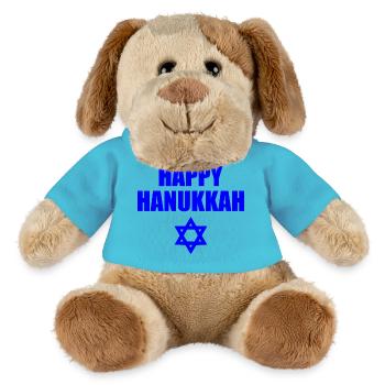 HAPPY HANUKKAH - Chien en peluche Helge MiniFeet® - bleu outremer - Devant