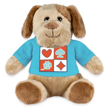Checkerboard 2 von helfspawn - MiniFeet® Hund Helge - Atollblau - Vorne