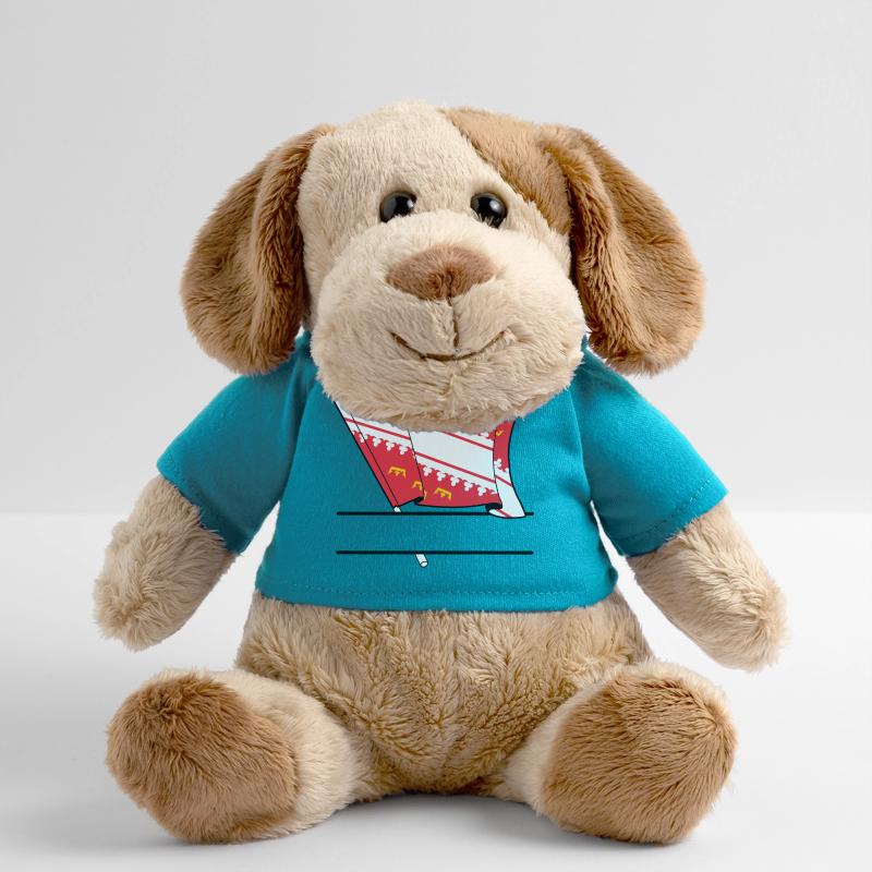 Drapeau d’Alsace avec boîte de texte Chien en peluche Helge MiniFeet®