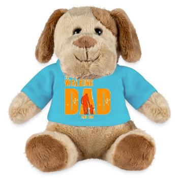Parodie du thème Papa et Fils - Chien en peluche Helge MiniFeet® - bleu outremer - Devant