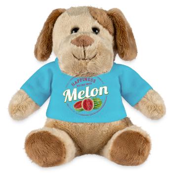 Snack de pastèque Vintage Fruit Retro Melon - Chien en peluche Helge MiniFeet® - bleu outremer - Devant