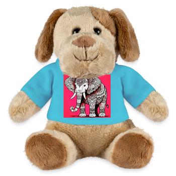 éléphant - Chien en peluche Helge MiniFeet® - bleu outremer - Devant