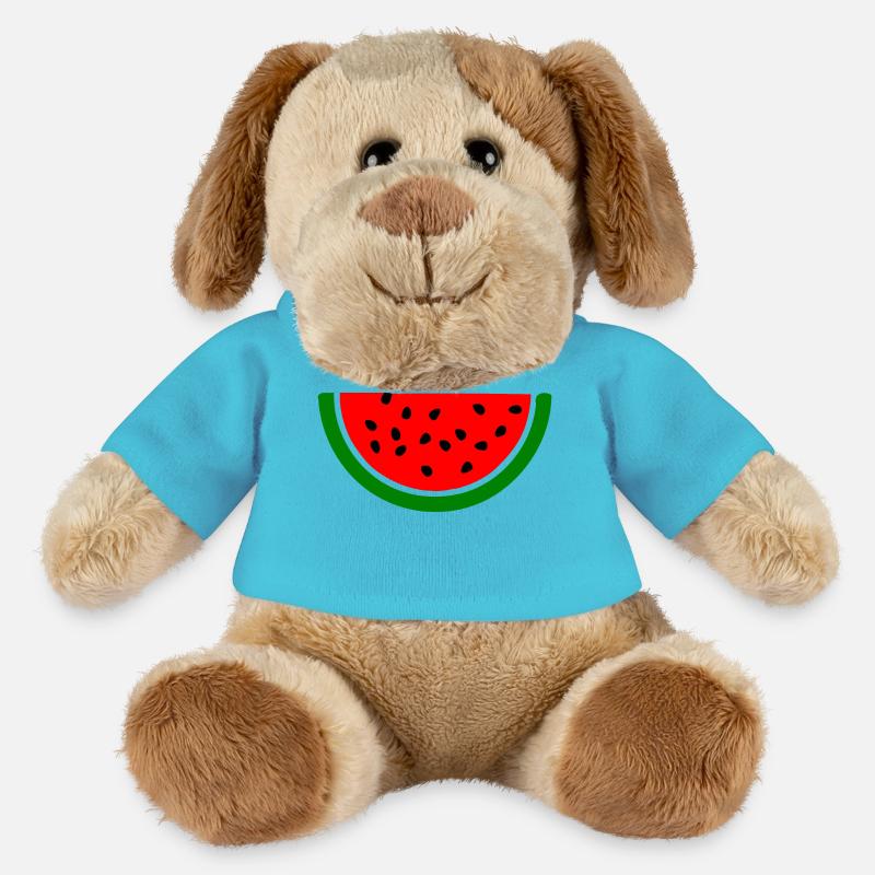 Melon pastèque - Chien en peluche Helge MiniFeet® - bleu outremer