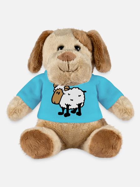 cooles comic schaf funny sheep - MiniFeet® Hund Helge - Atollblau
