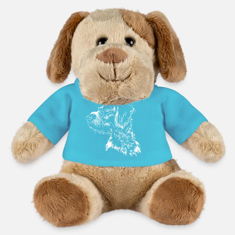 DEUTSCH DRAHTHAAR Wilsigns Jagdhund Jagdhunde - MiniFeet® Hund Helge - Atollblau