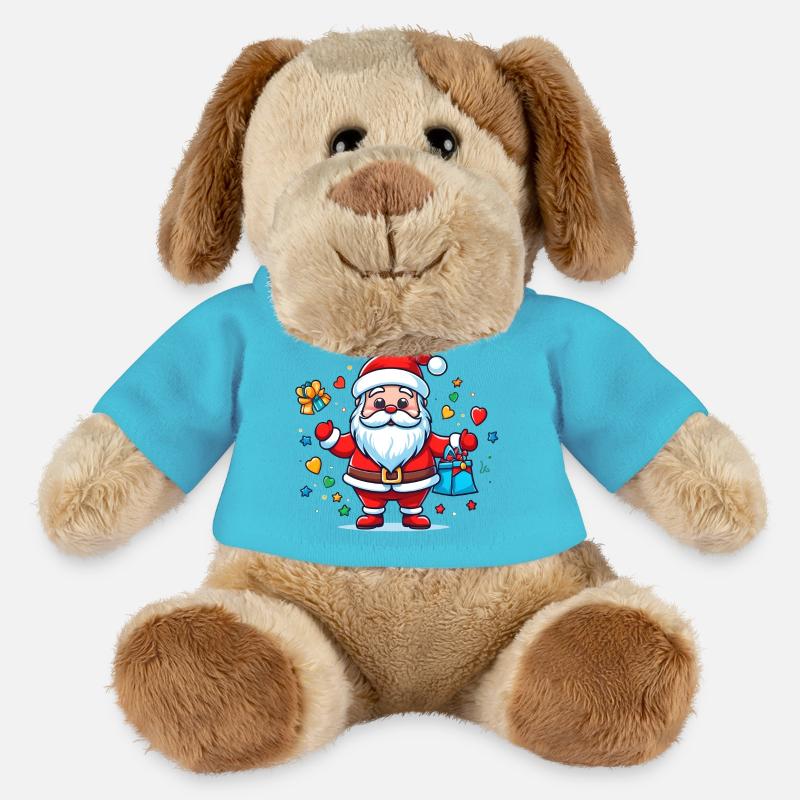 Daumen hoch Weihnachtsmann - MiniFeet® Hund Helge - Atollblau
