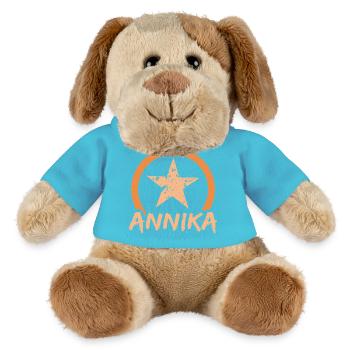 Vorname Annika - MiniFeet® Hund Helge - Atollblau - Vorne