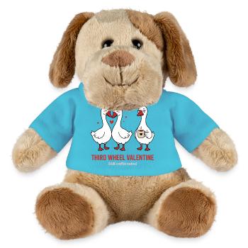 Third Wheel Valentine - Single Coffee Design - MiniFeet® Dog Helge - atoll blue - Front