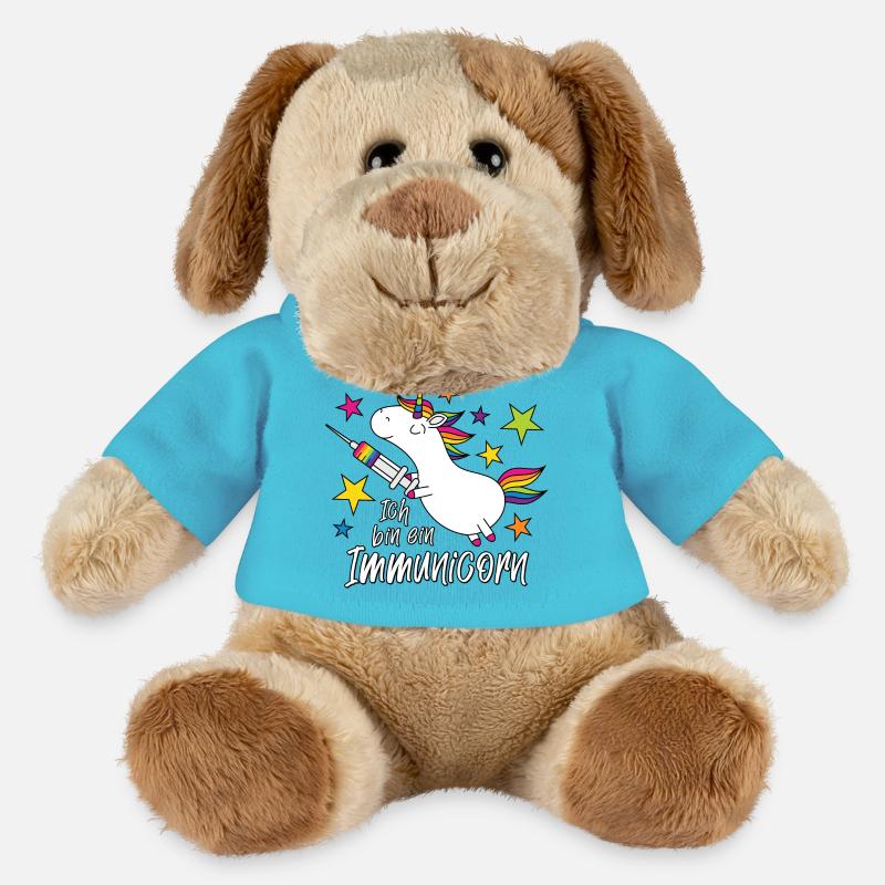 Geimpft Einhorn Ich bin ein Immunicorn - MiniFeet® Hund Helge - Atollblau