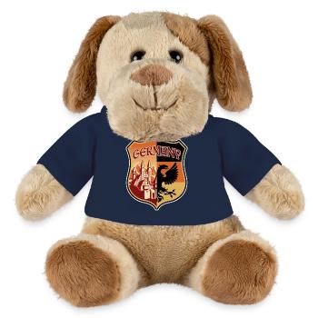 Deutschland Reise Souvenir Aufkleber Deutsche Flagge Abzeichen - MiniFeet® Hund Helge - French Navy - Vorne