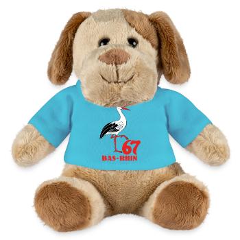 Bas-Rhin - Chien en peluche Helge MiniFeet® - bleu outremer - Devant