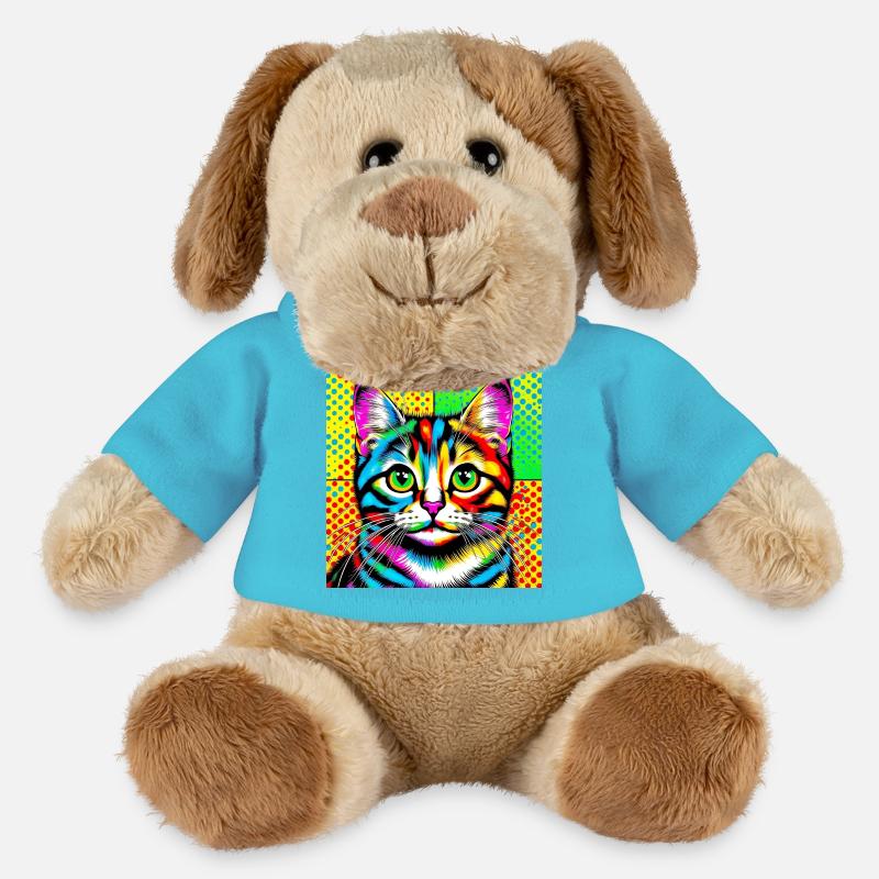 Katze Pop Art - MiniFeet® Hund Helge - Atollblau