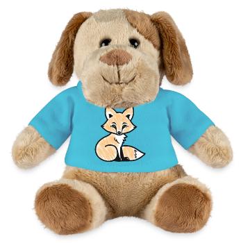 Red Fox (Black) - MiniFeet® Dog Helge - atoll blue - Front