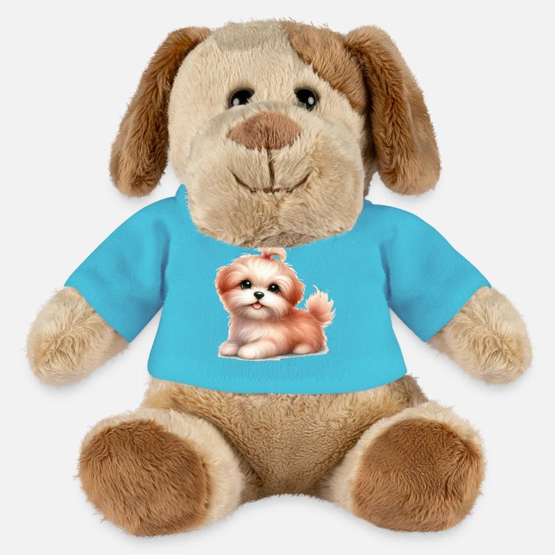 Cute dog - MiniFeet® Dog Helge - atoll blue