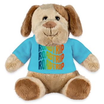 Road trip motif for unforgettable adventures - MiniFeet® Dog Helge - atoll blue - Front