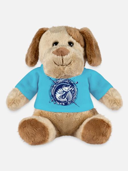 Frogfish with water bubbles design - MiniFeet® Dog Helge - atoll blue