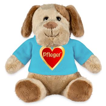 BERUF PFLEGE - HERZ PFLEGER - MiniFeet® Hund Helge - Atollblau - Vorne