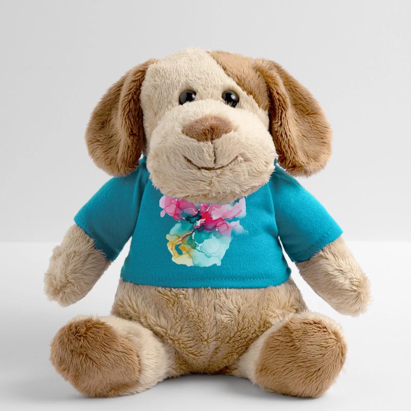 Bloom aquarelle abstraite : explosion de couleurs vives Chien en peluche Helge MiniFeet®
