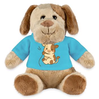 Kuschelkalb-Charme - MiniFeet® Hund Helge - Atollblau - Vorne