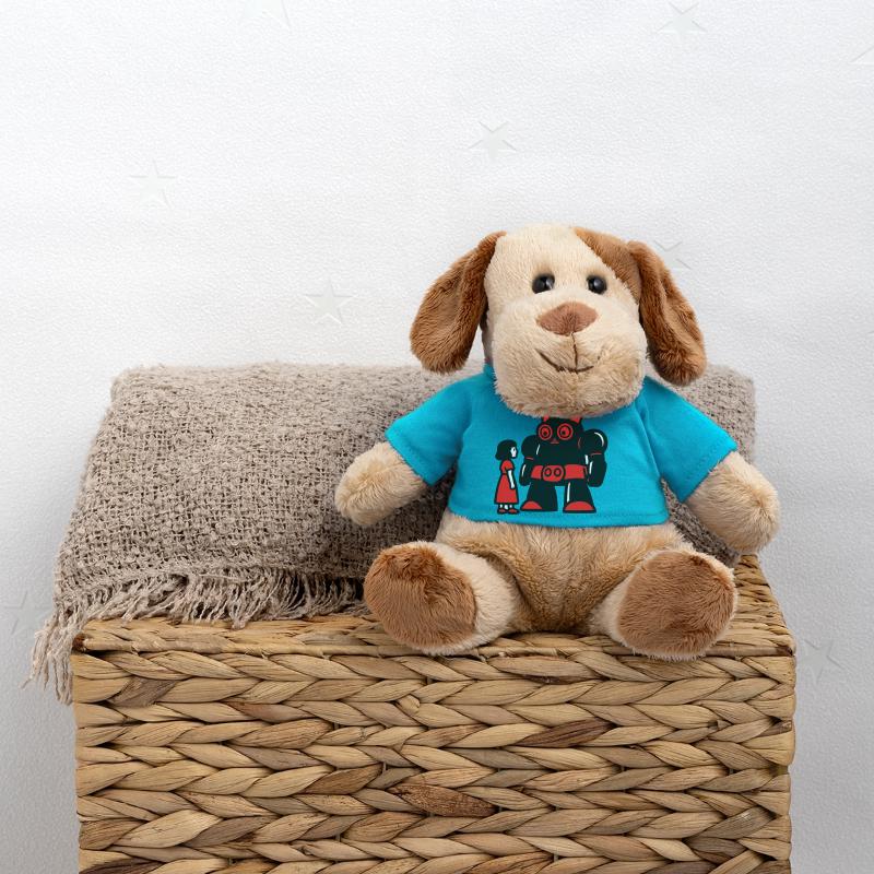 Fille et robot Chien en peluche Helge MiniFeet®