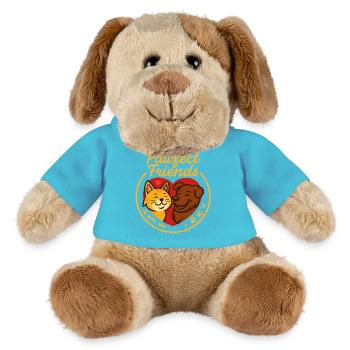Motif de l’amitié entre chiens et chats - Chien en peluche Helge MiniFeet® - bleu outremer - Devant