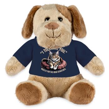 Tête Gratter Chat - Chien en peluche Helge MiniFeet® - bleu marine - Devant