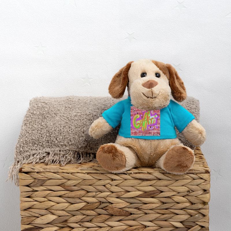 Colorful graffiti on bricks MiniFeet® Dog Helge